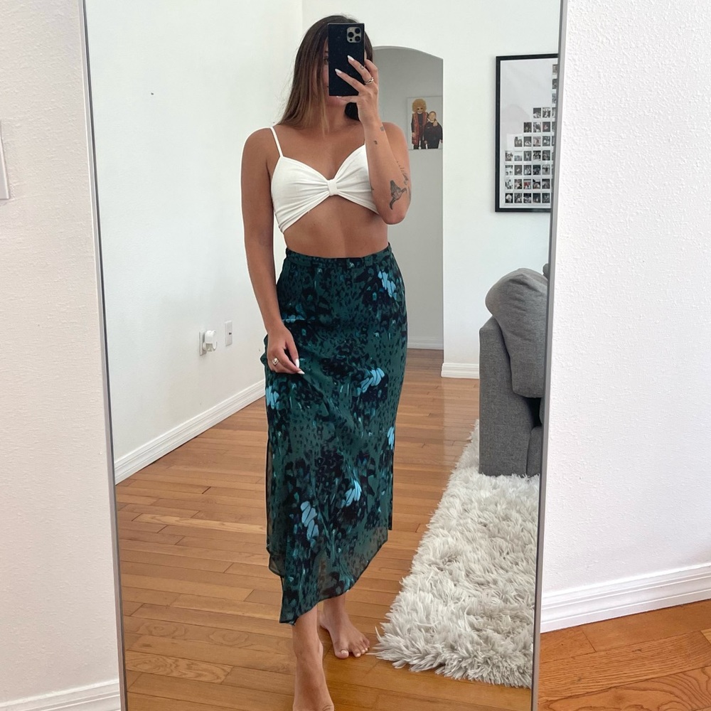 AllSaints Asymmetrical Midi Skirt